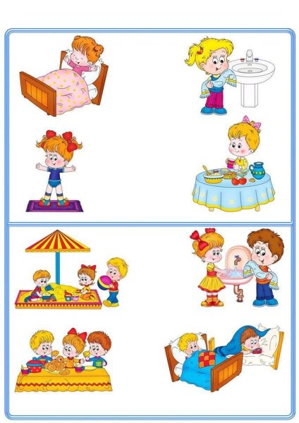 Части суток для дошкольников