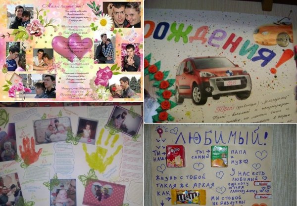 С днем рождения. Плакат