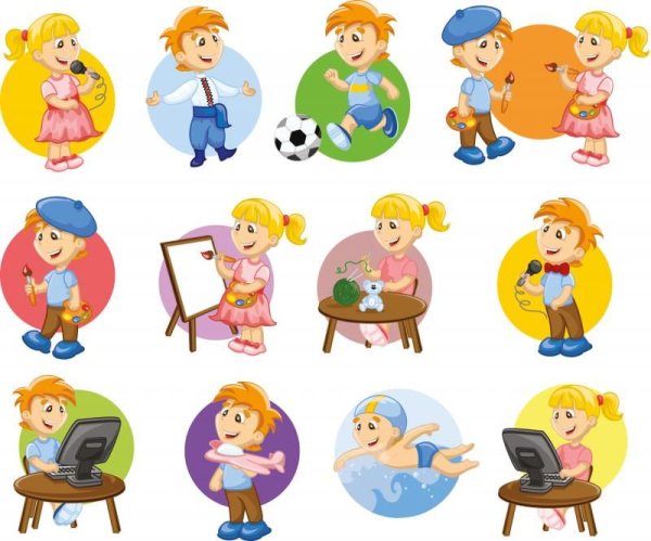 Детские увлечения в картинках