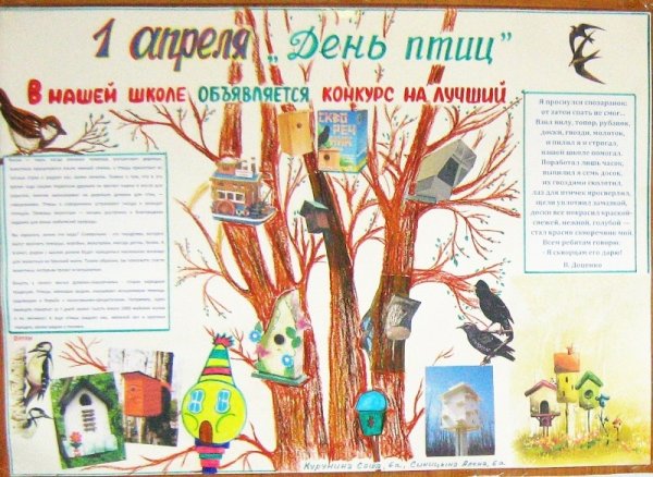 Плакат на тему птицы