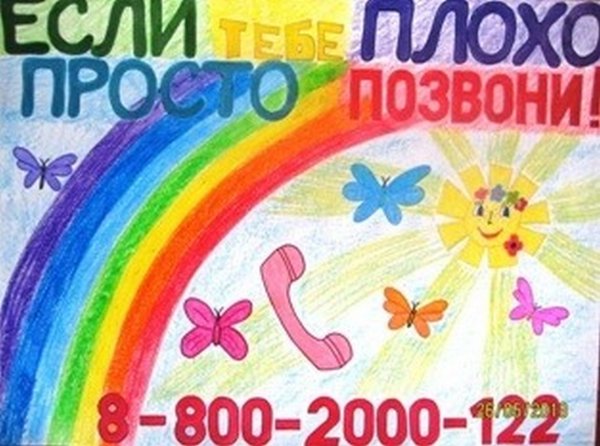 Плакат телефон доверия для детского сада