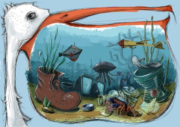 Загрязнение мирового океана плакат