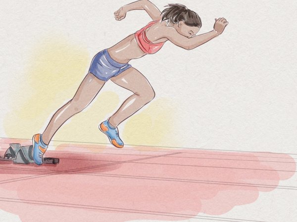 Легкоатлет рисунок