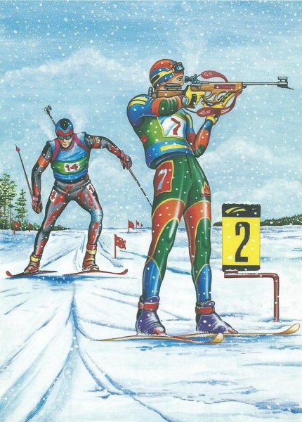 Лыжница рисунок