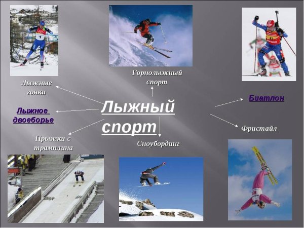 Лыжник рисунок