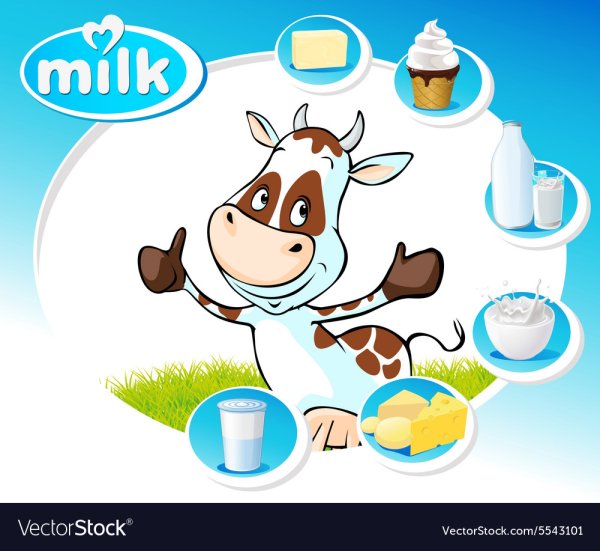 Рисунки с молоком и молочными продуктами