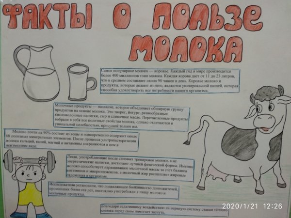 Молоко с нарисованной коровой