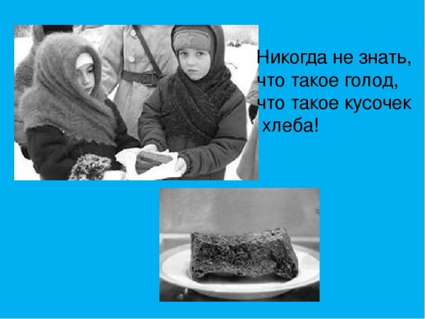 125 Гр хлеба в блокаду