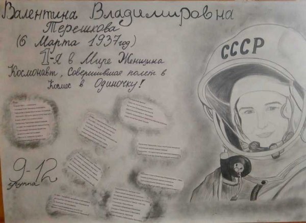 Плакат ко Дню космоса