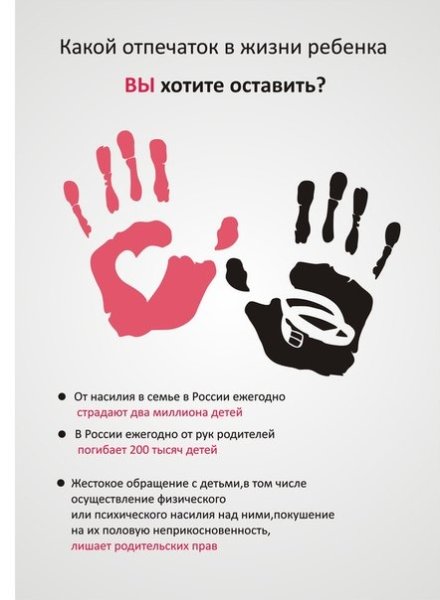 Плакат насилие в семье