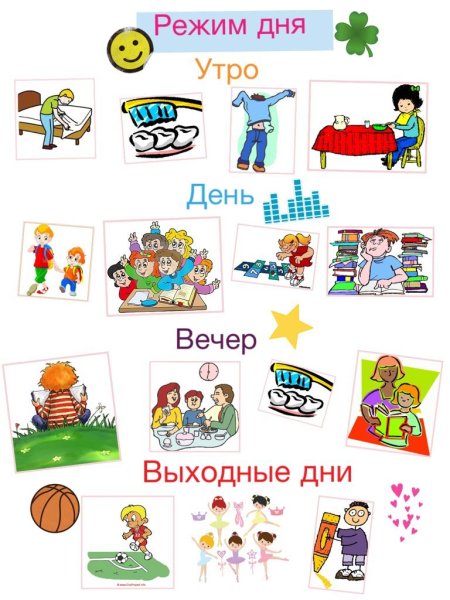 Режим дня рисунок