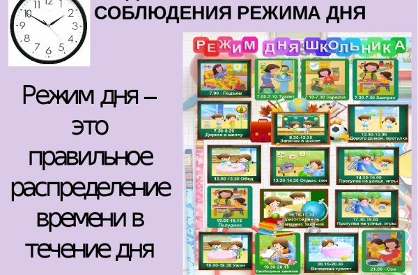 Распорядок дня рисунок