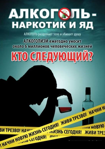 Плакат алкоголь
