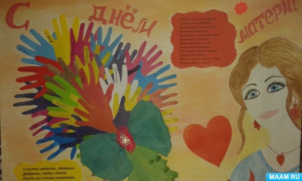 Плакат на тему день матери