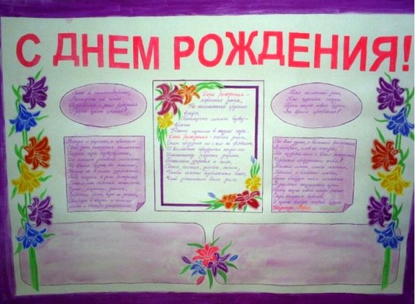 Стенгазета с днем рождения