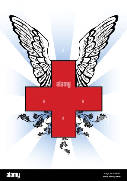 Красный крест рисунок