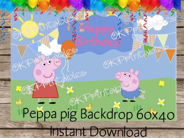 Happy Birthday семья свинки Пеппы