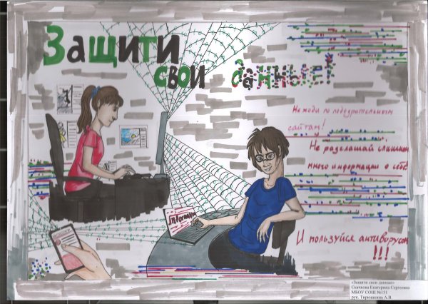 Рисунок на тему безопасность в интернете