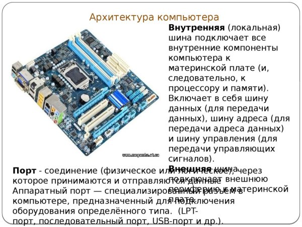 Внутренняя архитектура компьютера