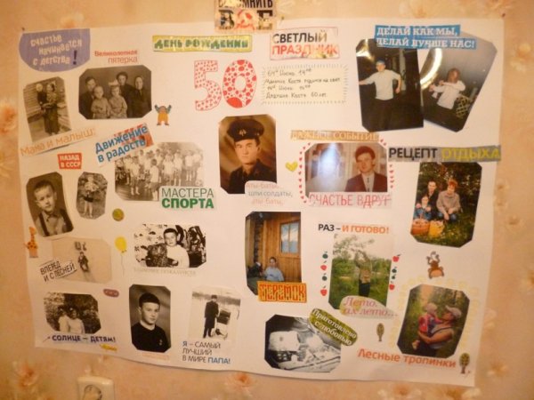 Плакат со сладостями на день рождения