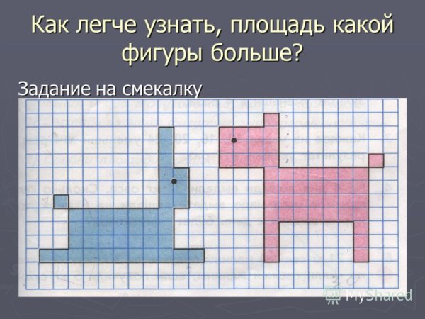 Как легче узнать площадь какой фигуры больше