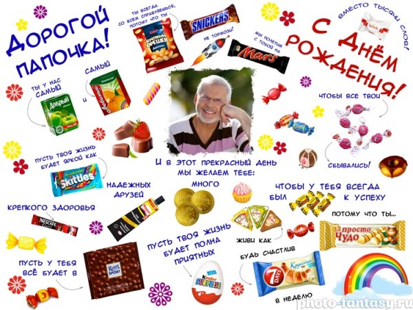 Сладкий плакат на юбилей