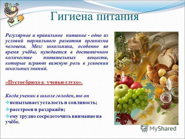 Гигиена питания школьников