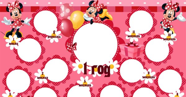 Коллаж ребенку на 1 год