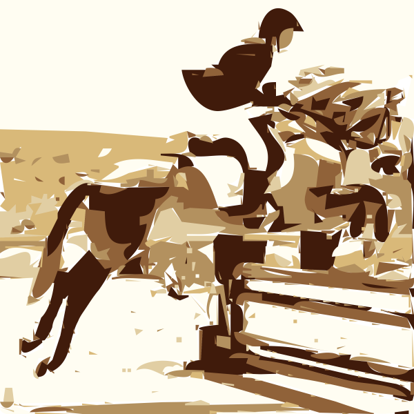 Конный спорт акварель