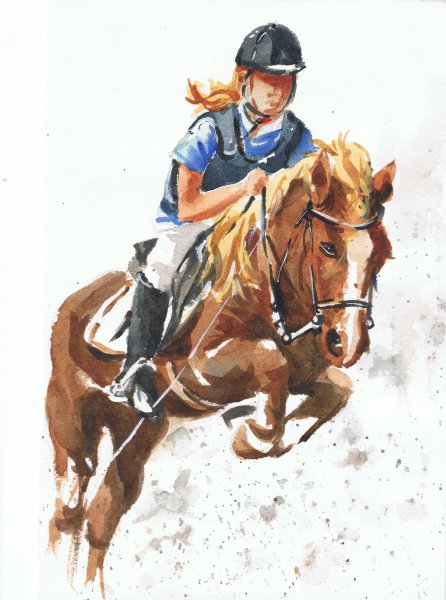 Конный спорт рисование