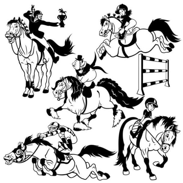 Конный спорт рисование