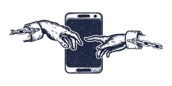 Социальный плакат зависимость от телефона