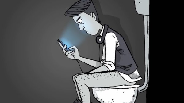 Зависимость от социальных сетей рисунок