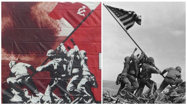 Немцы на баннерах 9 мая