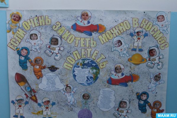Плакат "день космонавтики"