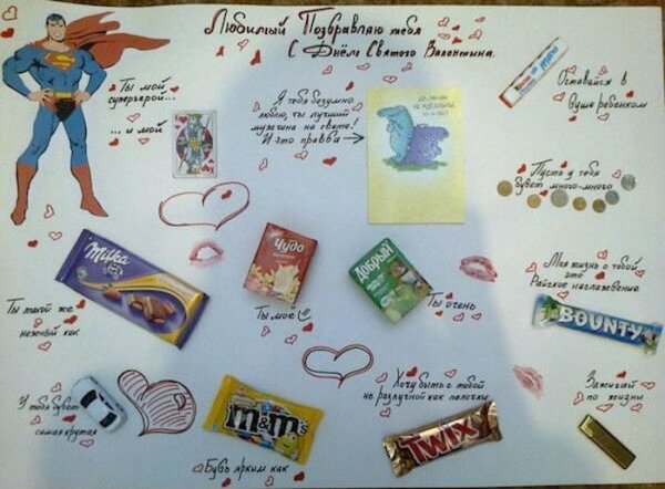 Плакат с шоколадками