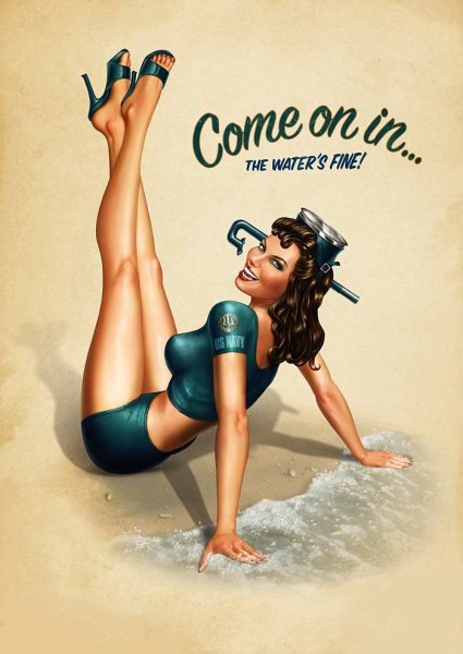 Девушки пин-ап художник Джил Элвгрен