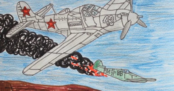 День Победы рисунок карандашом