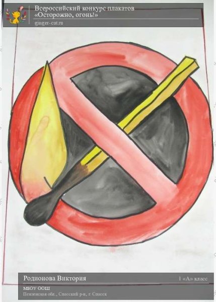 Рисунок на тему осторожно огонь