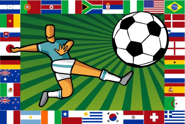 Плакат про футбол нарисовать