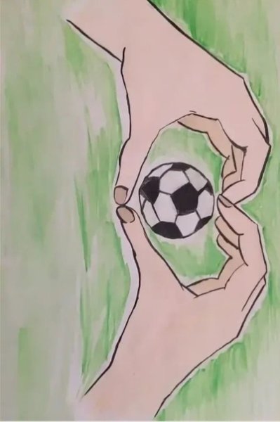 Детские рисунки на тему футбол