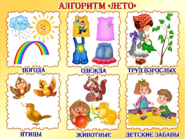 Алогрим лето для детского сада