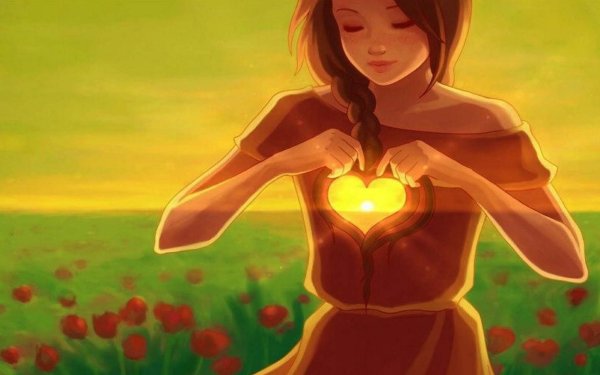 Девушка с солнцем в сердце