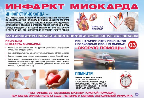 Профилактика острого инфаркта миокарда памятка