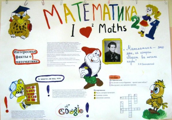 Плакат на неделю математики
