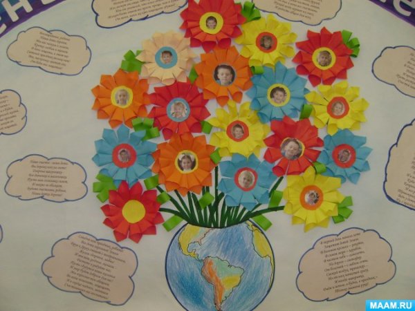 Плакат с днем рождения детский сад