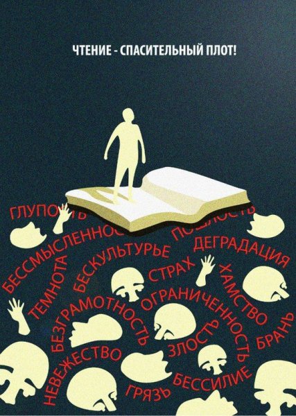 Плакаты о пользе чтения книг