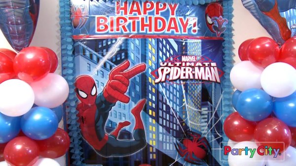 Happy Birthday в стиле человек паук