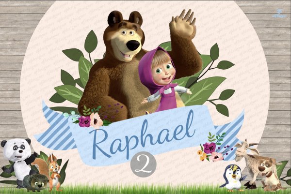 Задувка на диск Маша и медведь