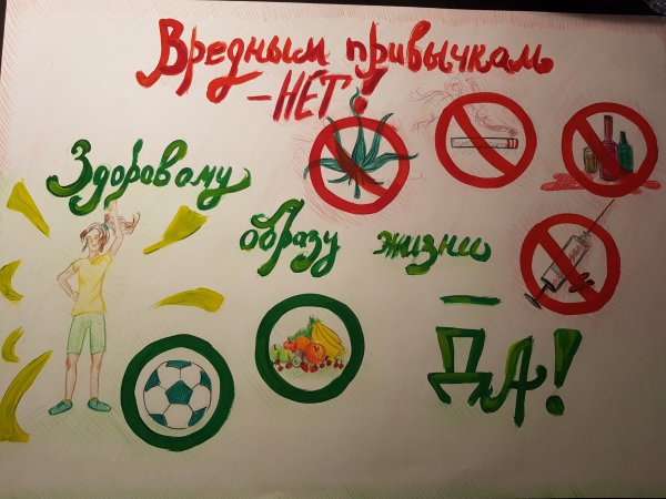 Плакат пропаганда здорового образа жизни